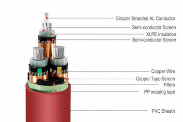 CU/XLPE/CTS/SWA/PVC Steel Wire Armoured Power Cable MV Copper Cable